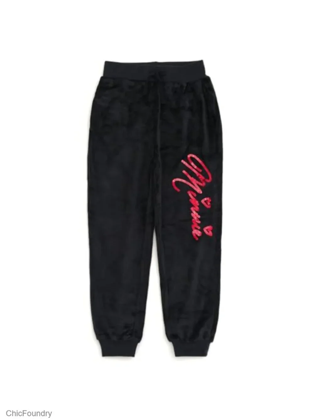 Girls Velour Drop Shoulder Sweatshirt and Jogger Pants Set